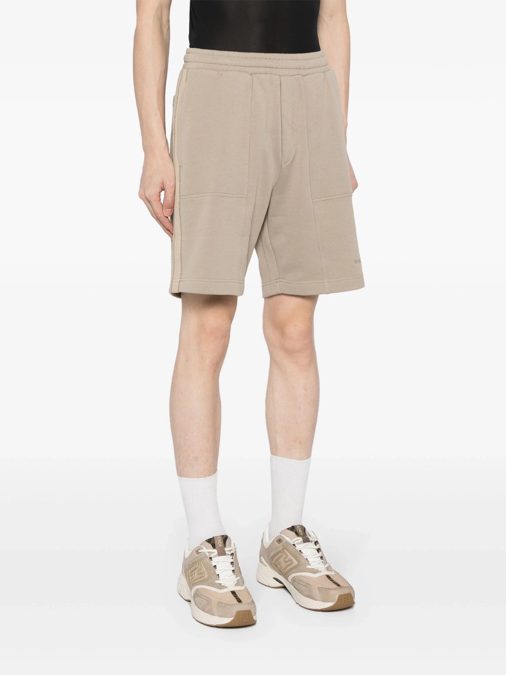 Helmut lang logo-embroidered tape track shorts