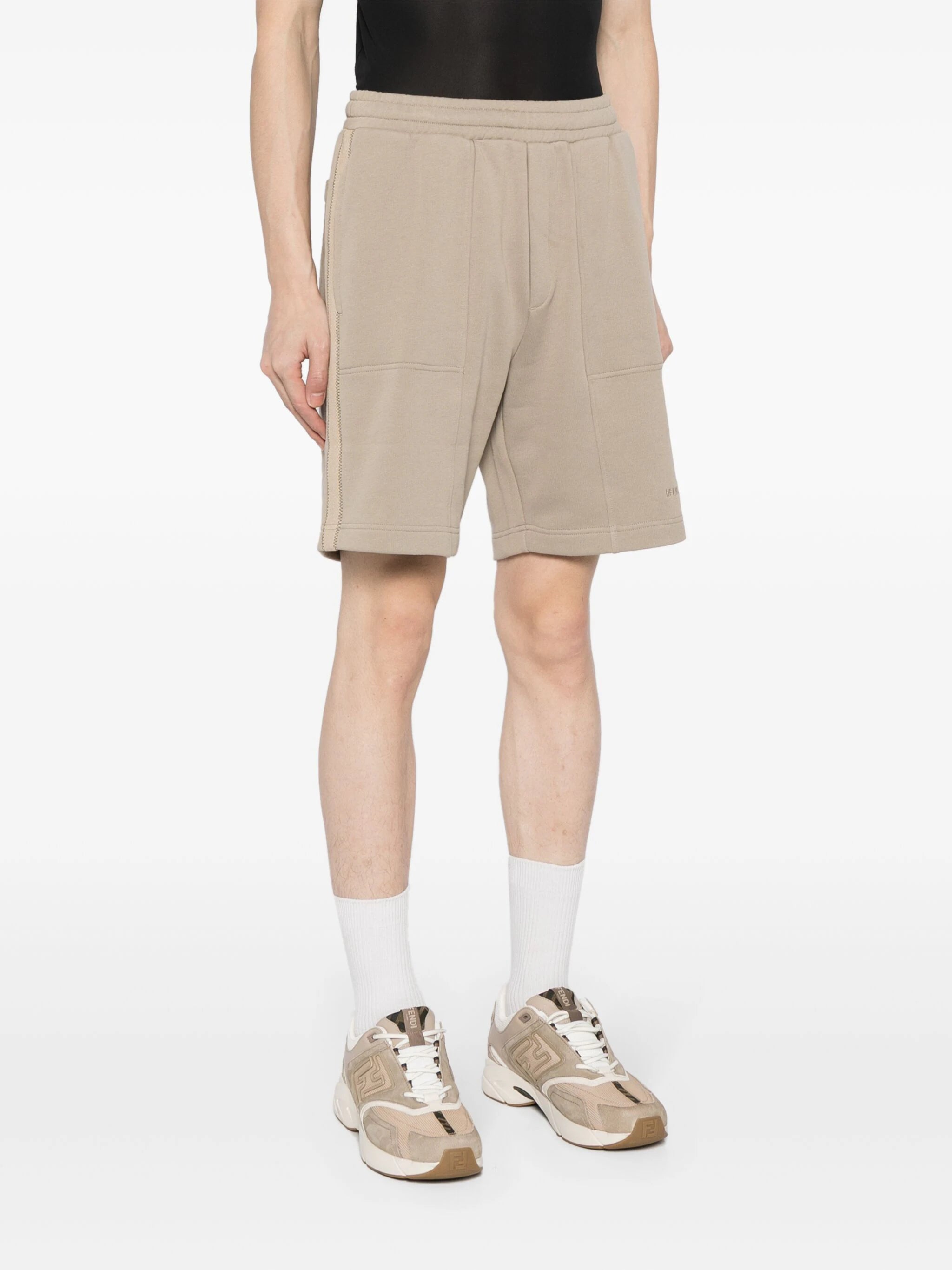 Helmut Lang logo-embroidered tape track shorts