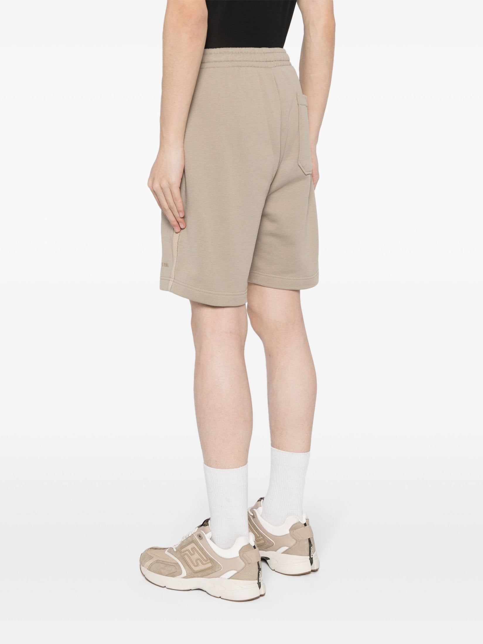 Helmut lang logo-embroidered tape track shorts
