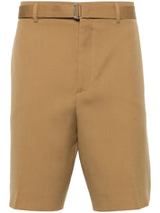 Pressed crease wool shorts