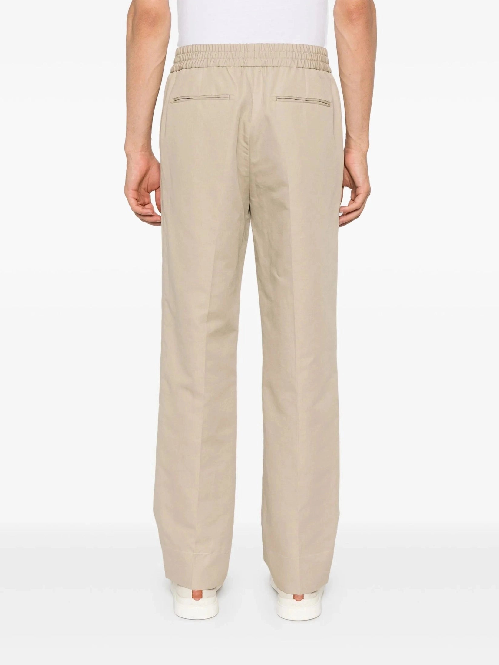 Mid-Rise Straight-Leg Trousers