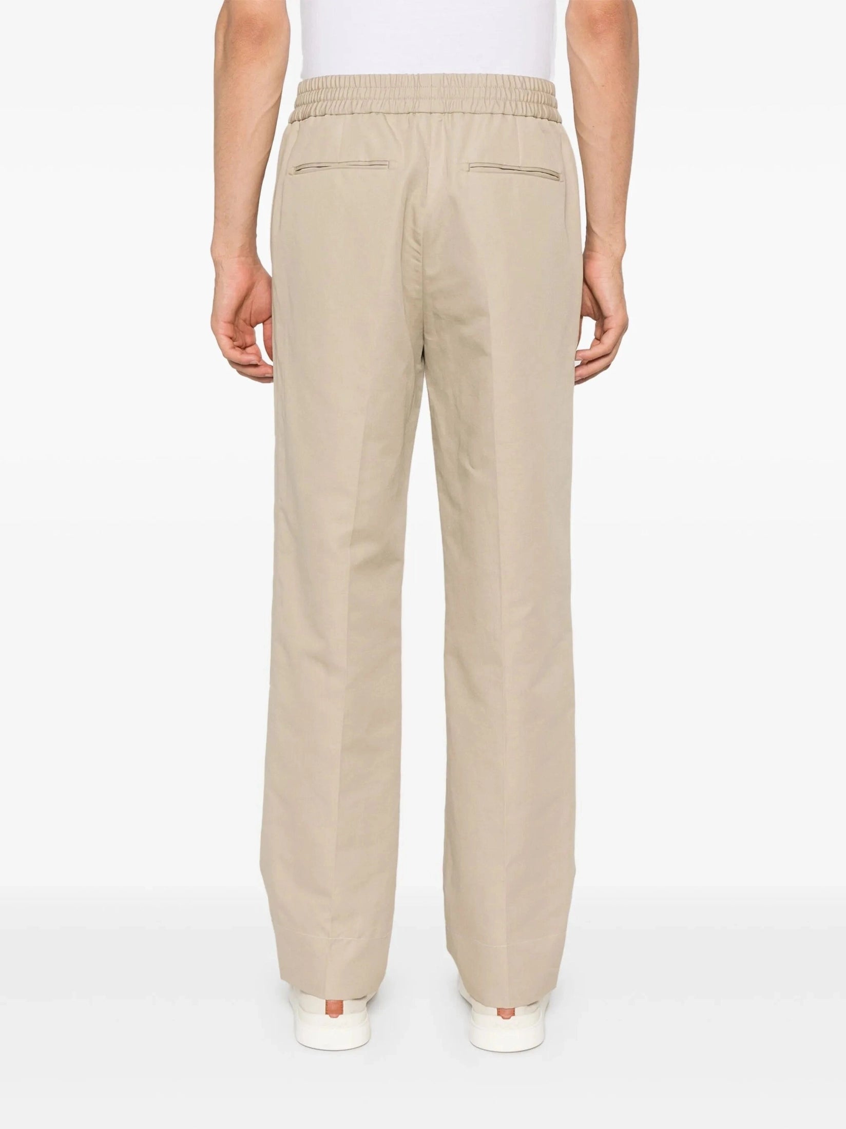 Mid-Rise Straight-Leg Trousers