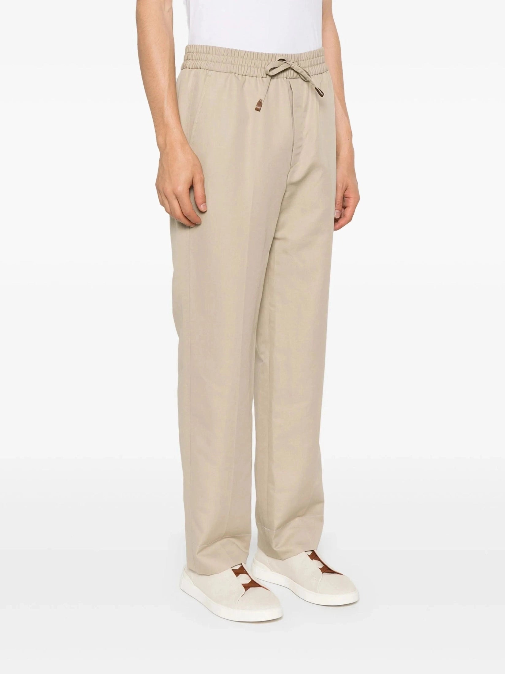 Mid-Rise Straight-Leg Trousers