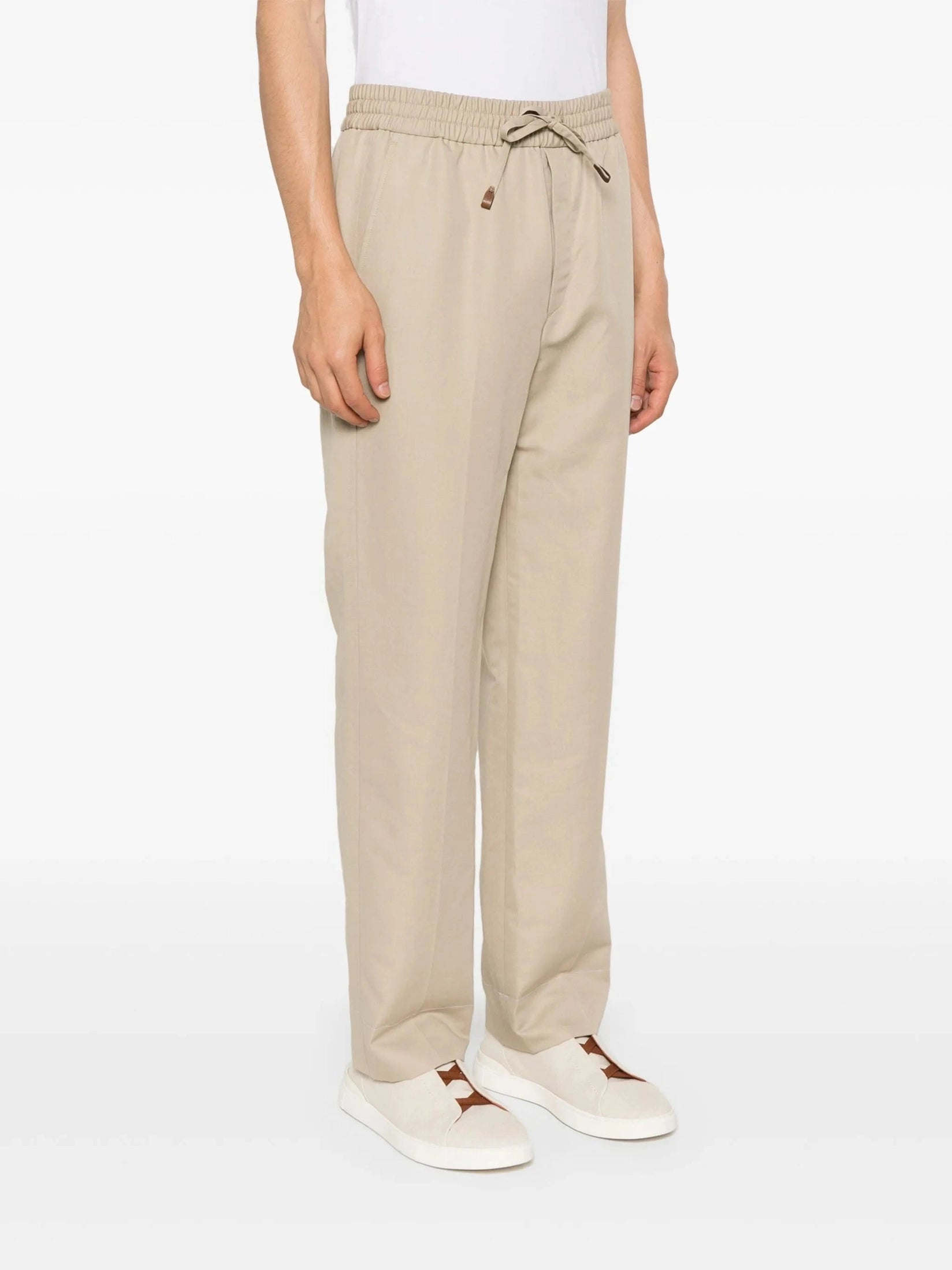 Mid-Rise Straight-Leg Trousers