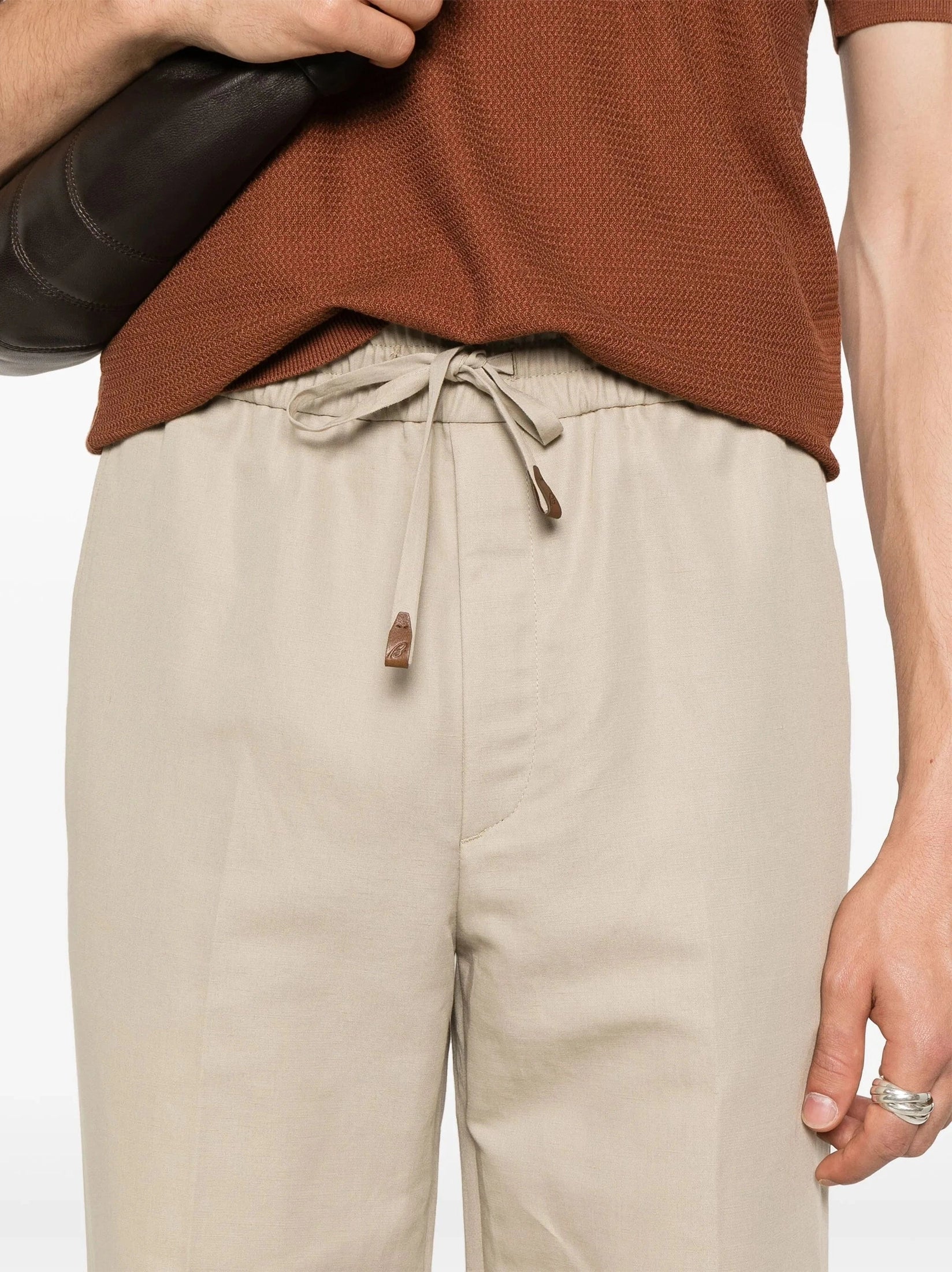 Mid-Rise Straight-Leg Trousers