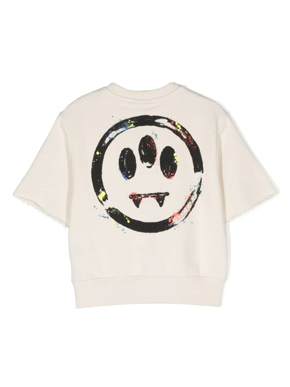 ogo-print paint-splatter T-shirt