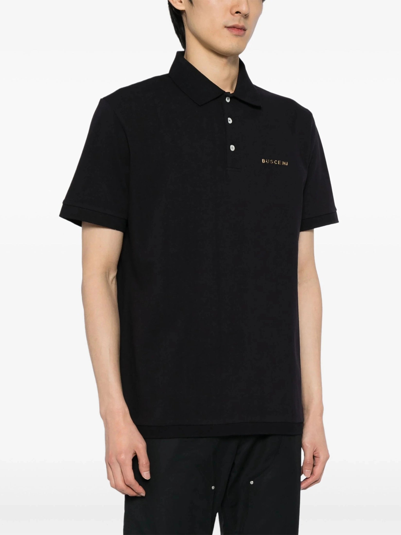 Buscemi logo-plaque cotton polo shirt