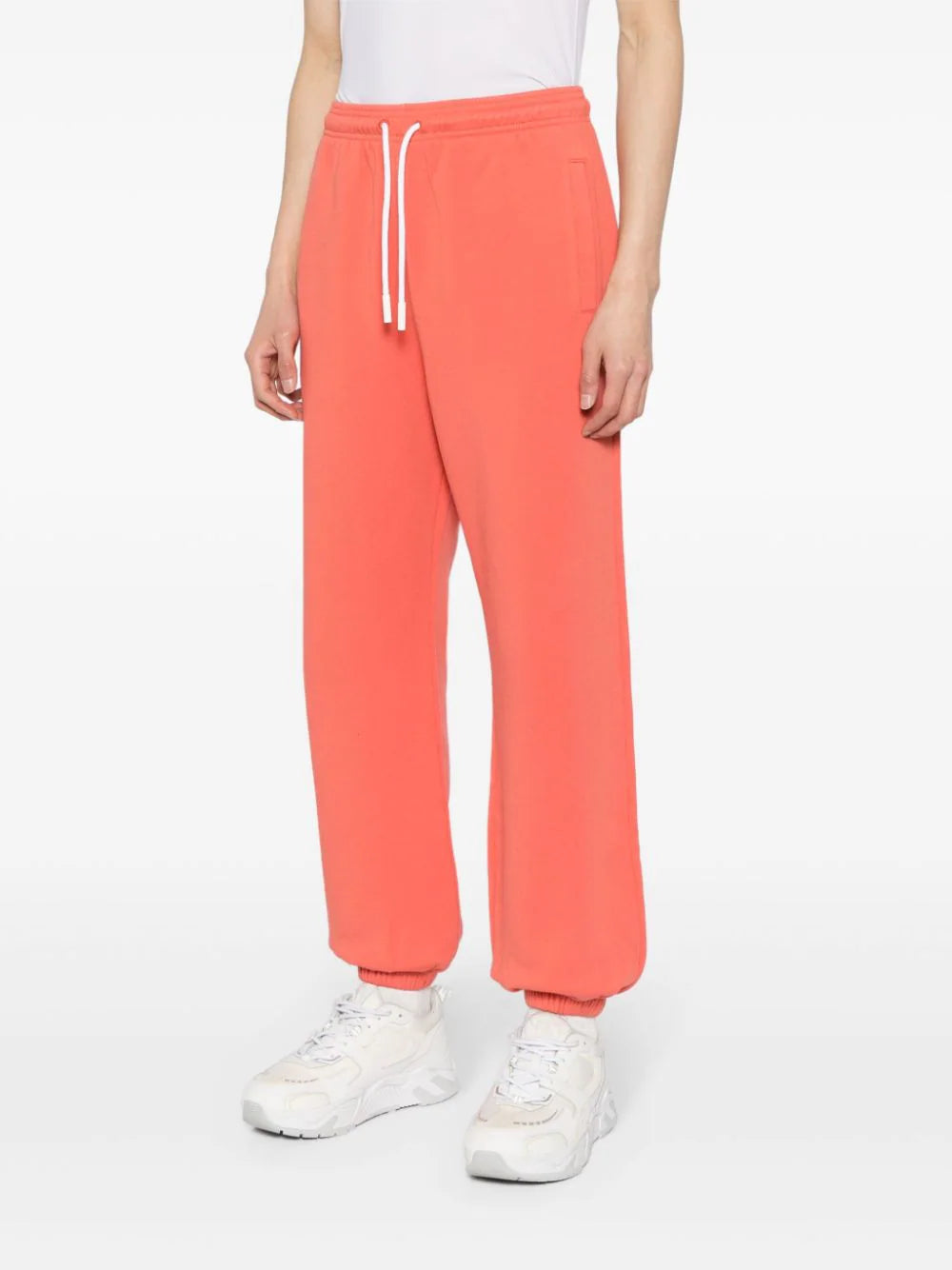 CROSS BAGGY SWEATPANTS BRICK RED WHITE