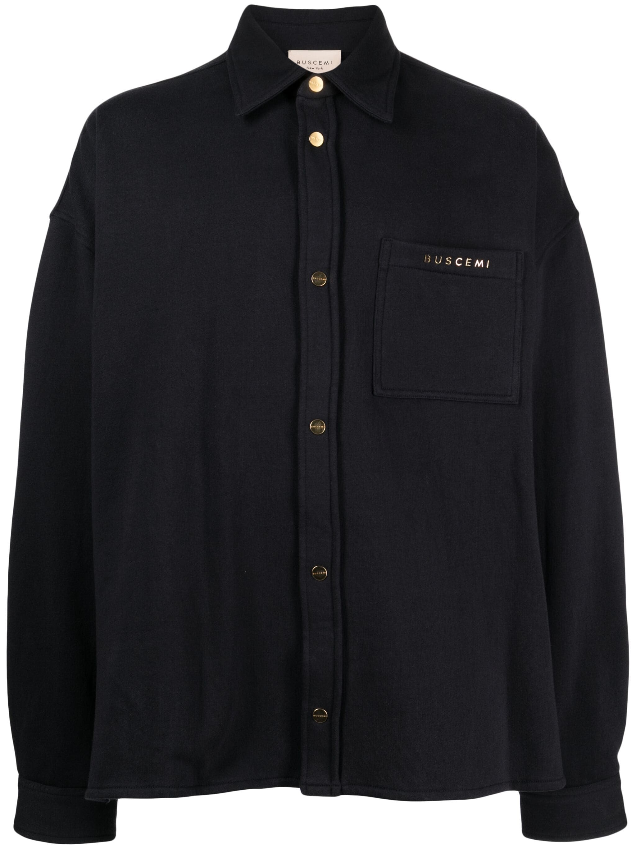 Buscemi logo-plaque cotton shirt