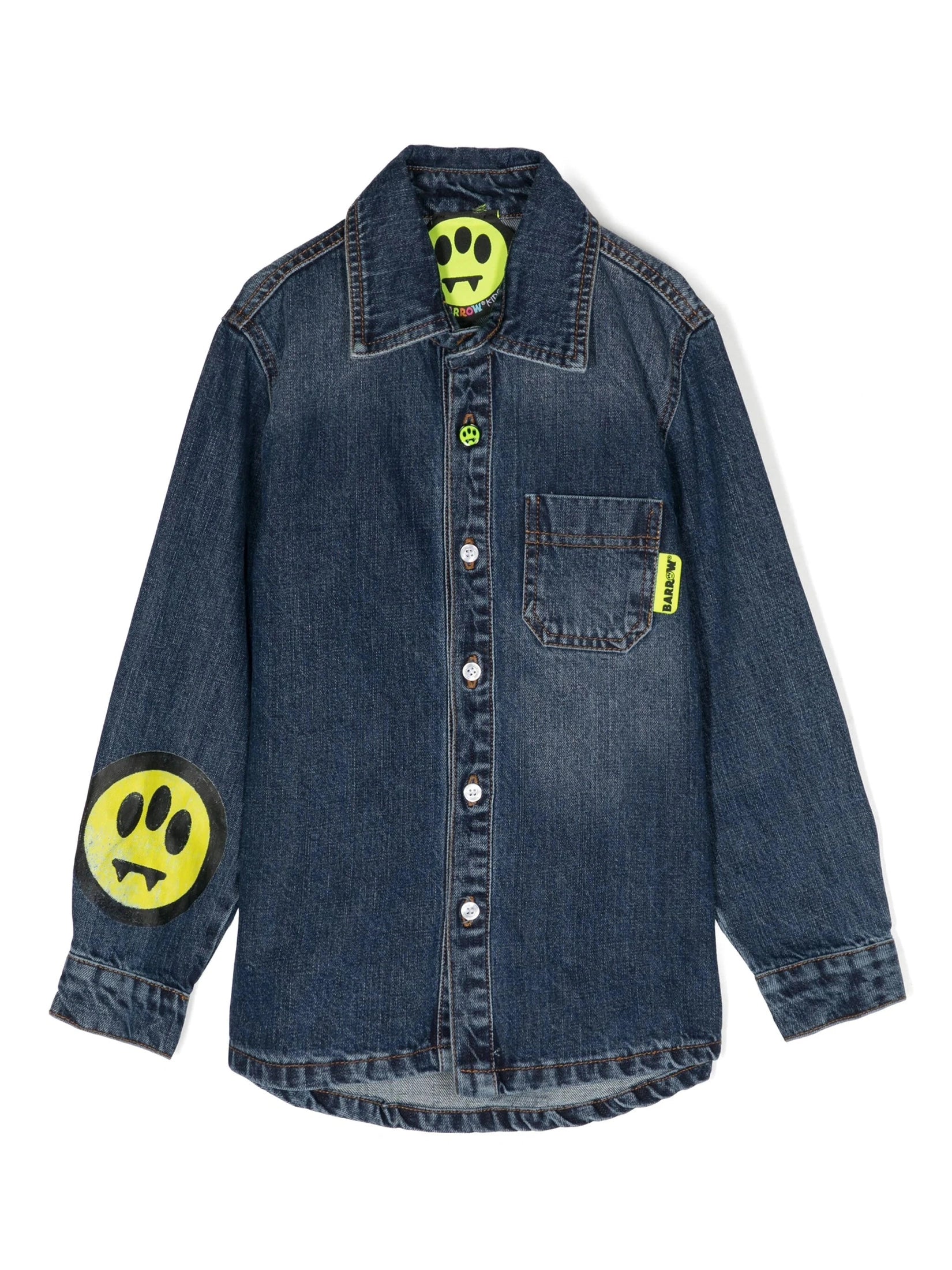 Barrow kids logo-print denim jacket