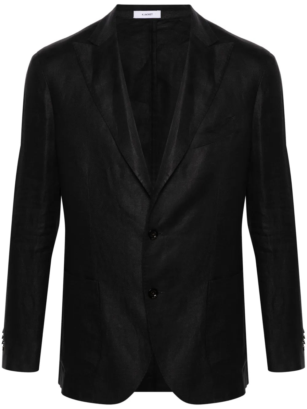 Single-breasted linen blazer