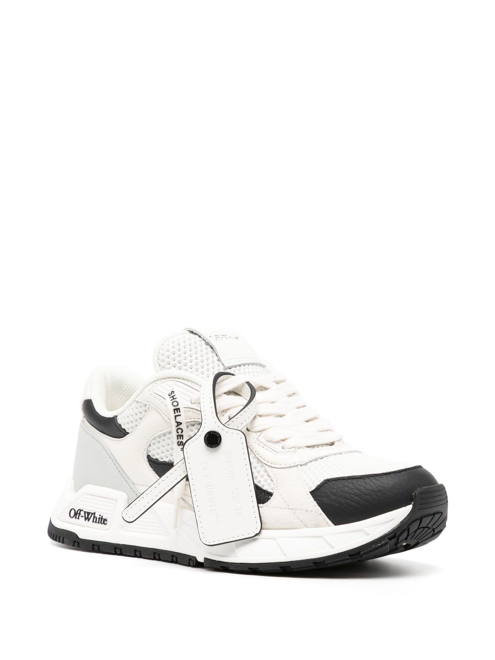 Off-white kick off leather sneakers