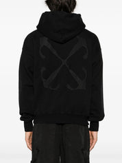 Arrows-embroidered cotton hoodie