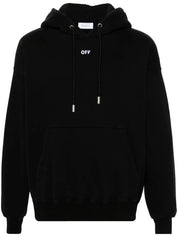 Arrows-embroidered cotton hoodie