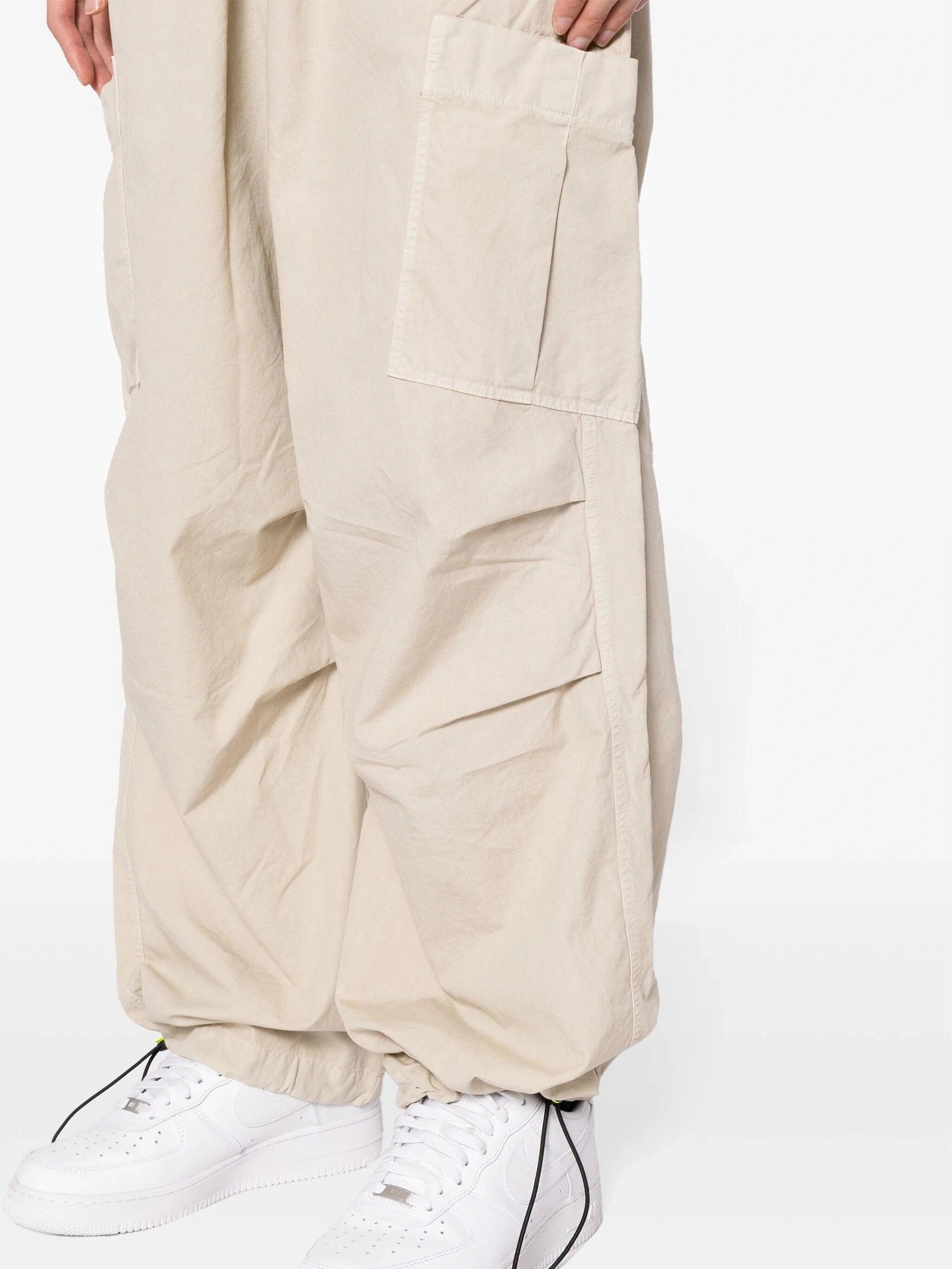 Barrow panelled cotton wide-leg trousers