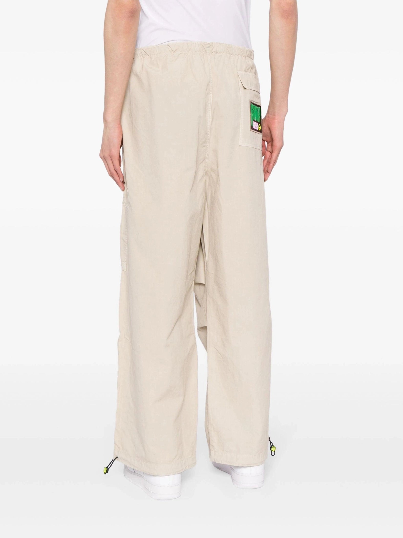 Barrow panelled cotton wide-leg trousers