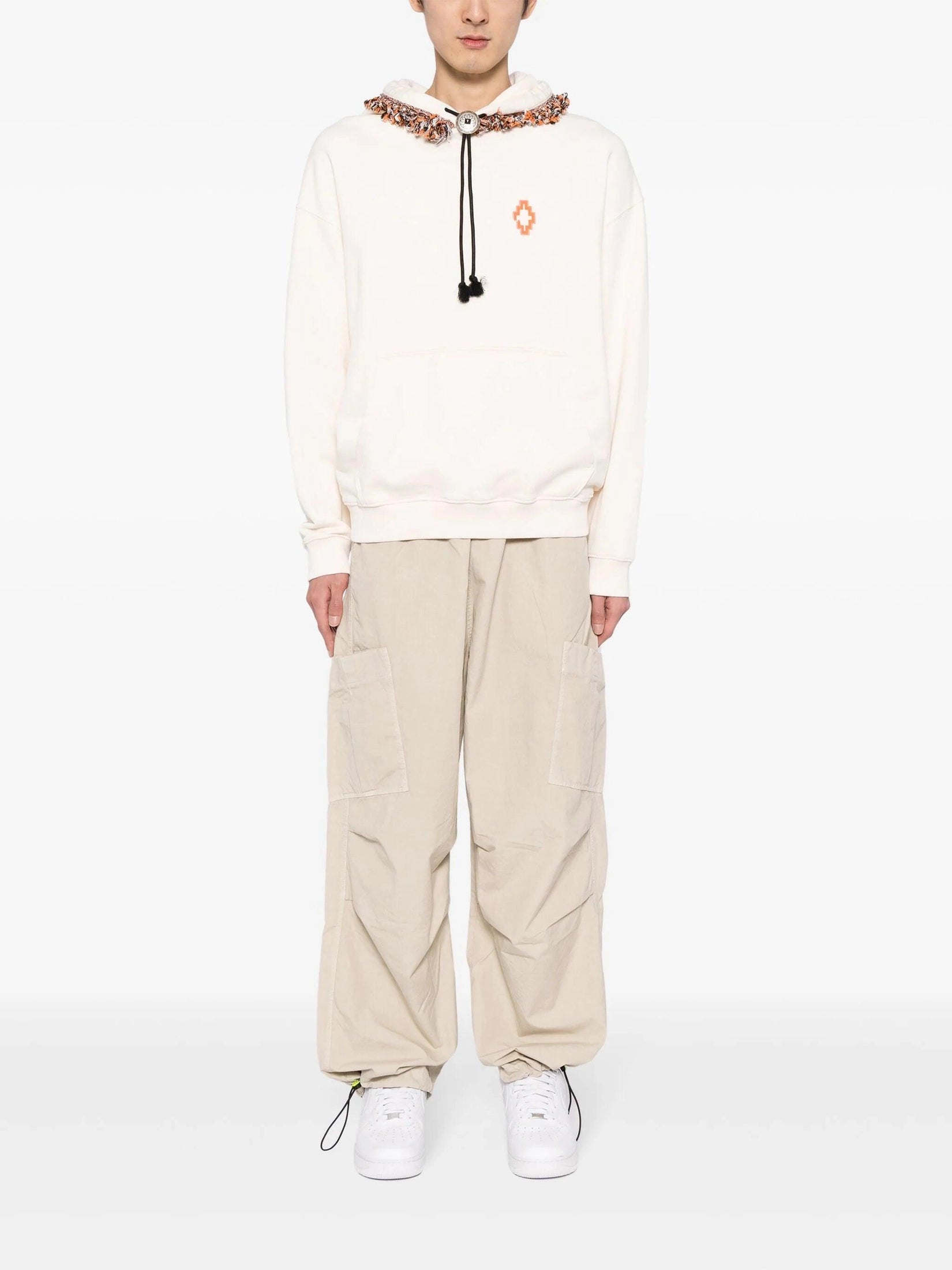 Barrow panelled cotton wide-leg trousers
