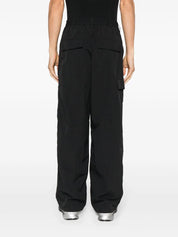 Crinkle logo-print wide-leg cargo trousers