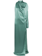 ONE SLEEVE DRAPED DRESS