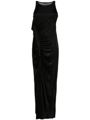 Single-sleeve ruched gown