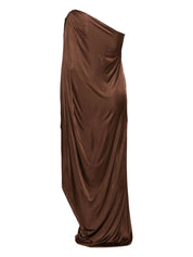 LONG ASYMETRIC DRAPED GOWN