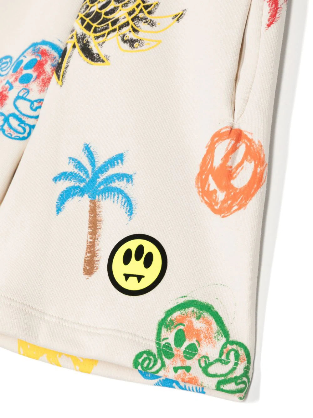 illustration-print cotton-jersey shorts