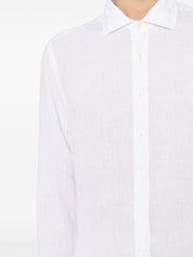 long-sleeved linen shirt