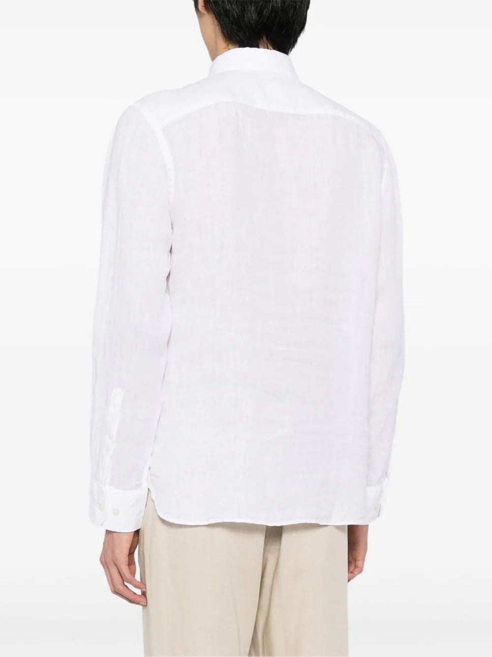 long-sleeved linen shirt