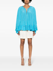 gathered drop-shoulder kaftan