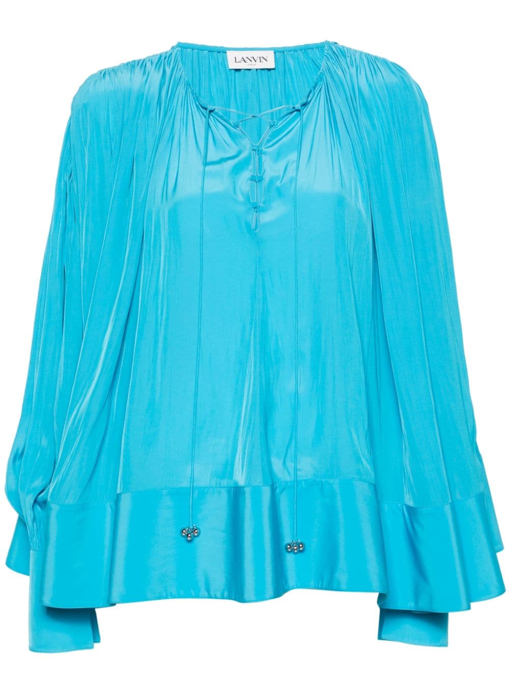 gathered drop-shoulder kaftan