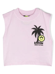 logo-print cropped tank top