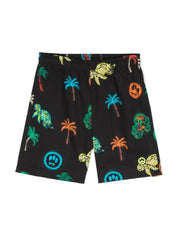 palm tree-print shorts