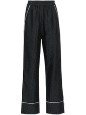 logo-jacquard straight-leg trousers