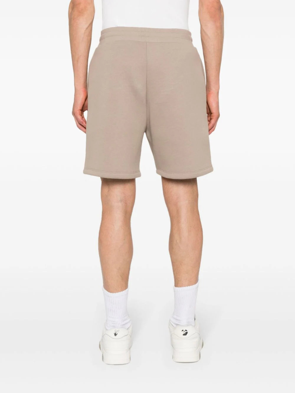 Embossed-logo track shorts