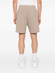 Embossed-logo track shorts