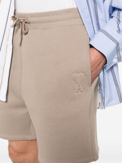 Embossed-logo track shorts