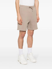 Embossed-logo track shorts