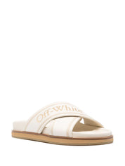 logo-embroidered slides