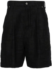 90SLOGO LINEN SHORTS SALONE  BLACK