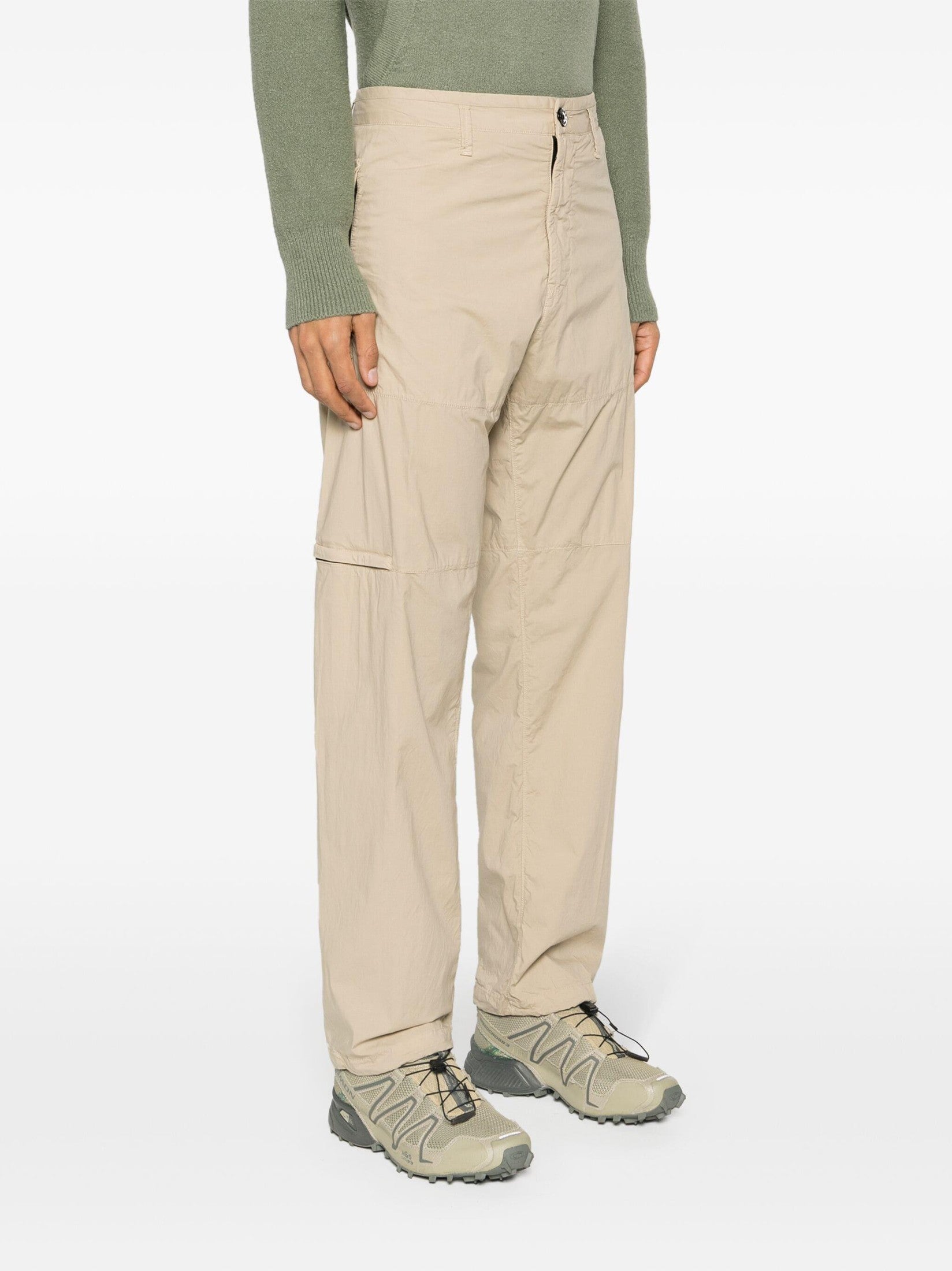 Stone island compass-badge tapered trousers
