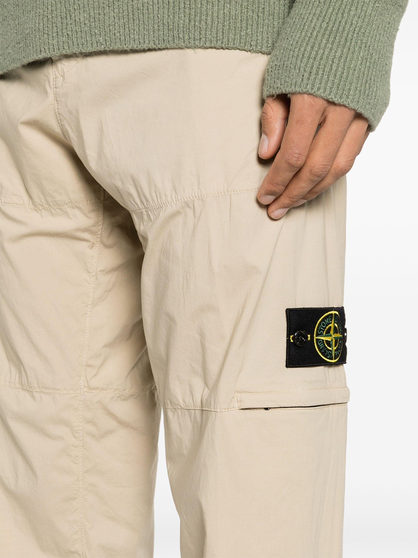 Stone island compass-badge tapered trousers