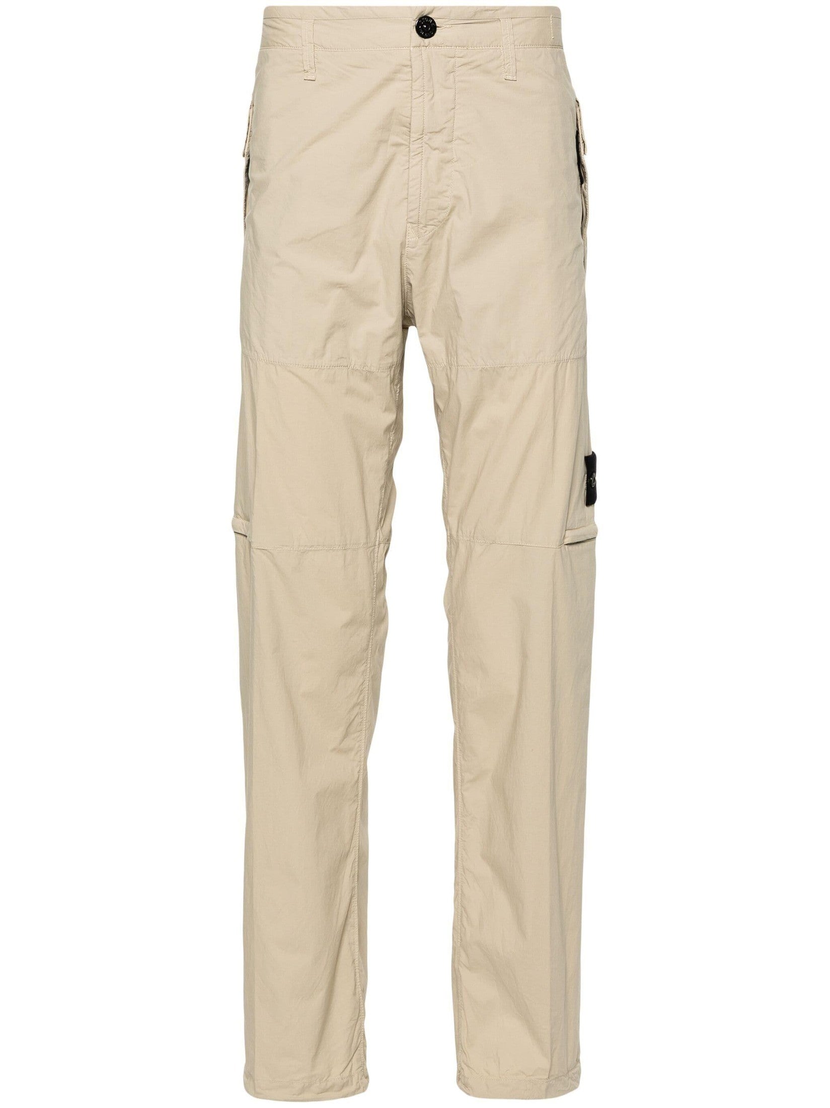 Stone island compass-badge tapered trousers