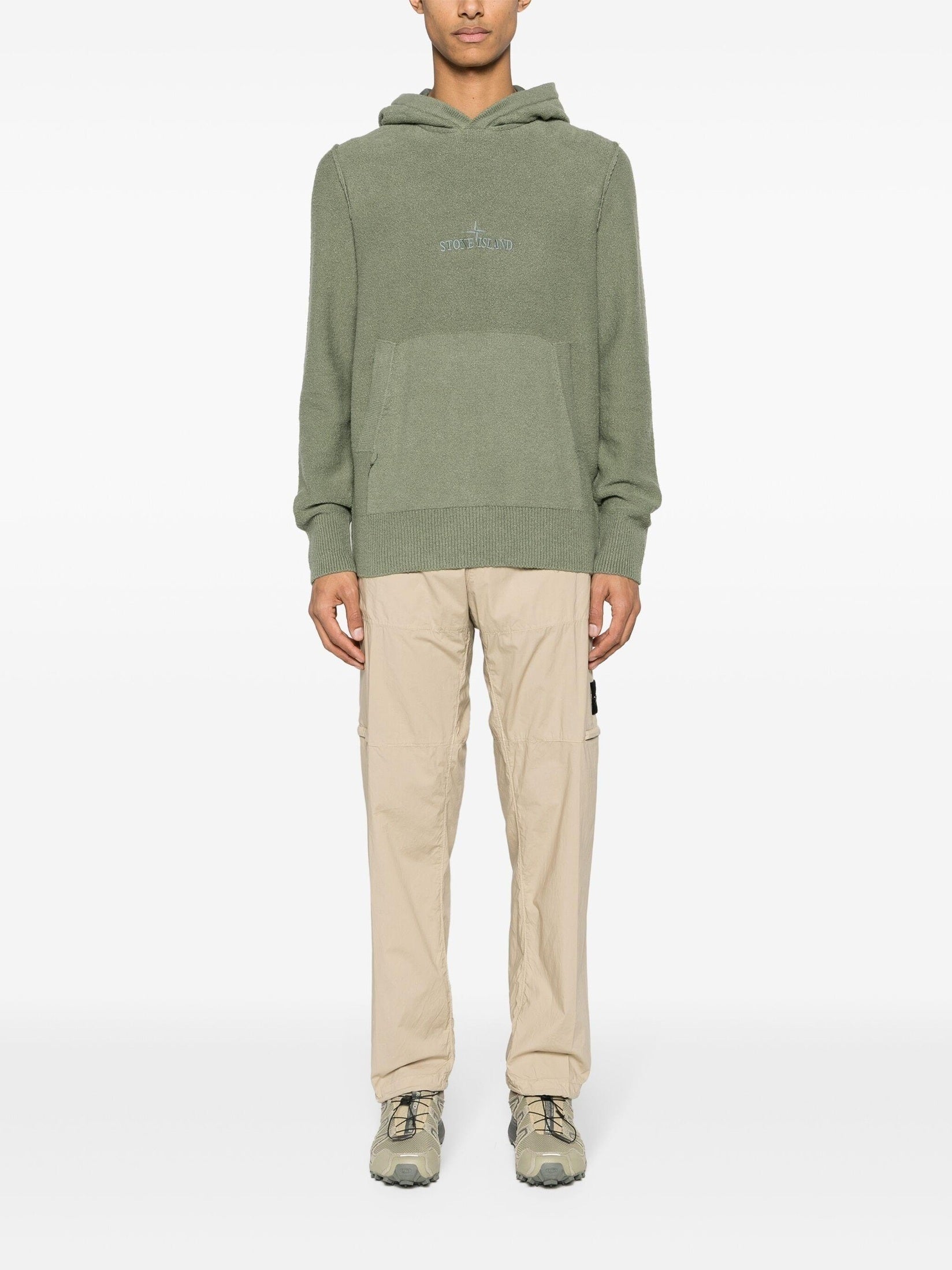 Stone island compass-badge tapered trousers