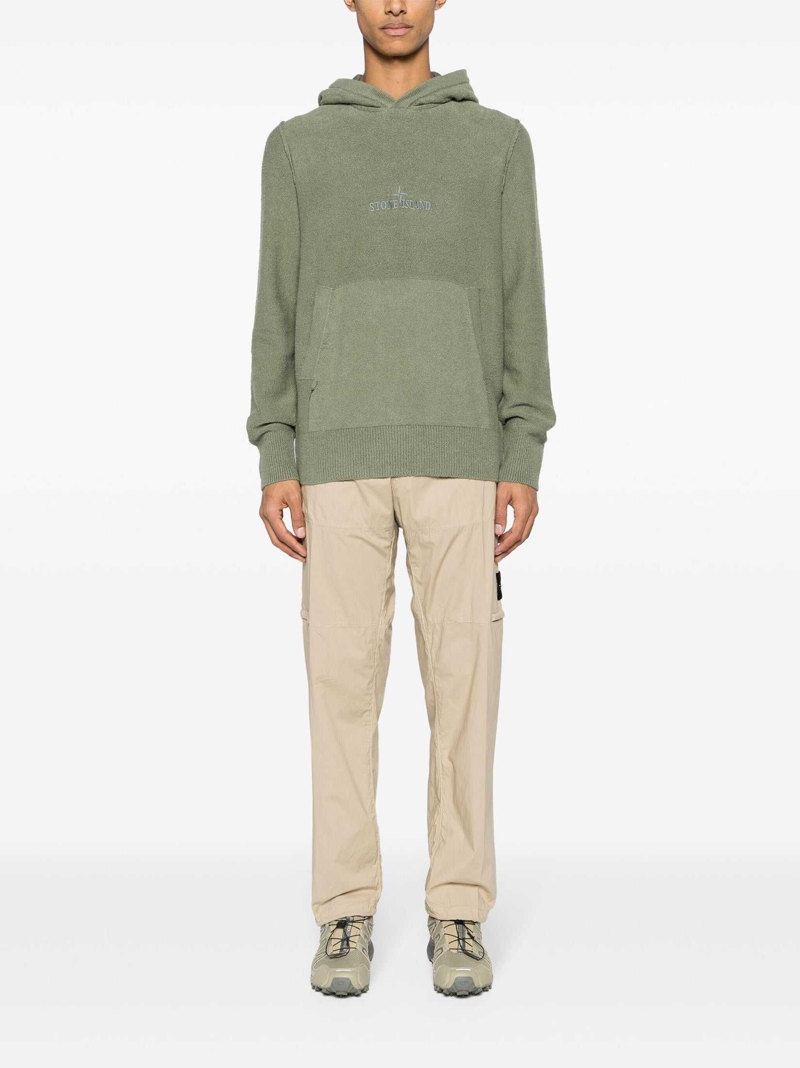 Stone island compass-badge tapered trousers
