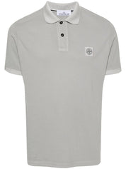 Compass-appliqué polo shirt