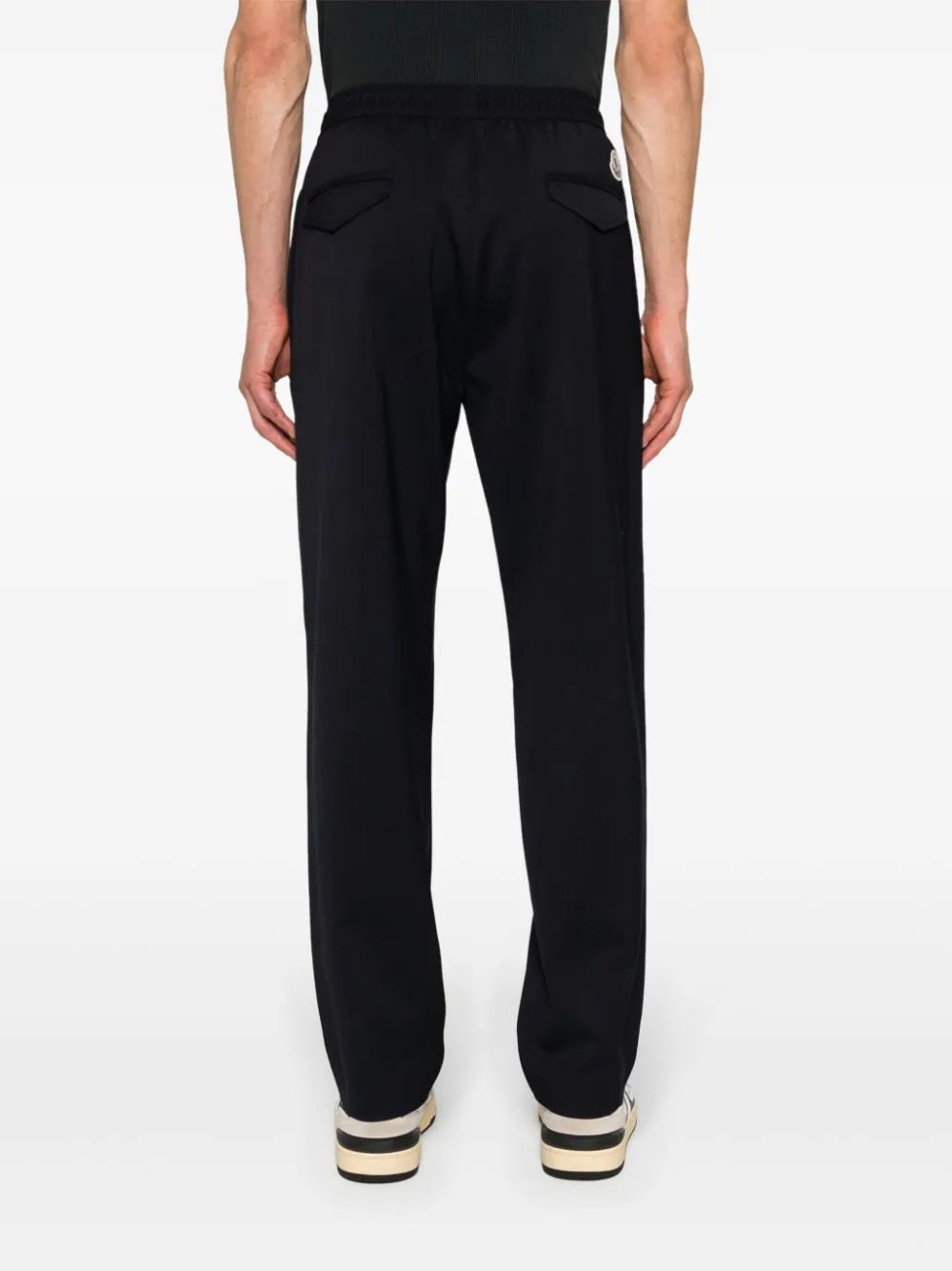 logo-embroidered tapered trousers تراوزرس