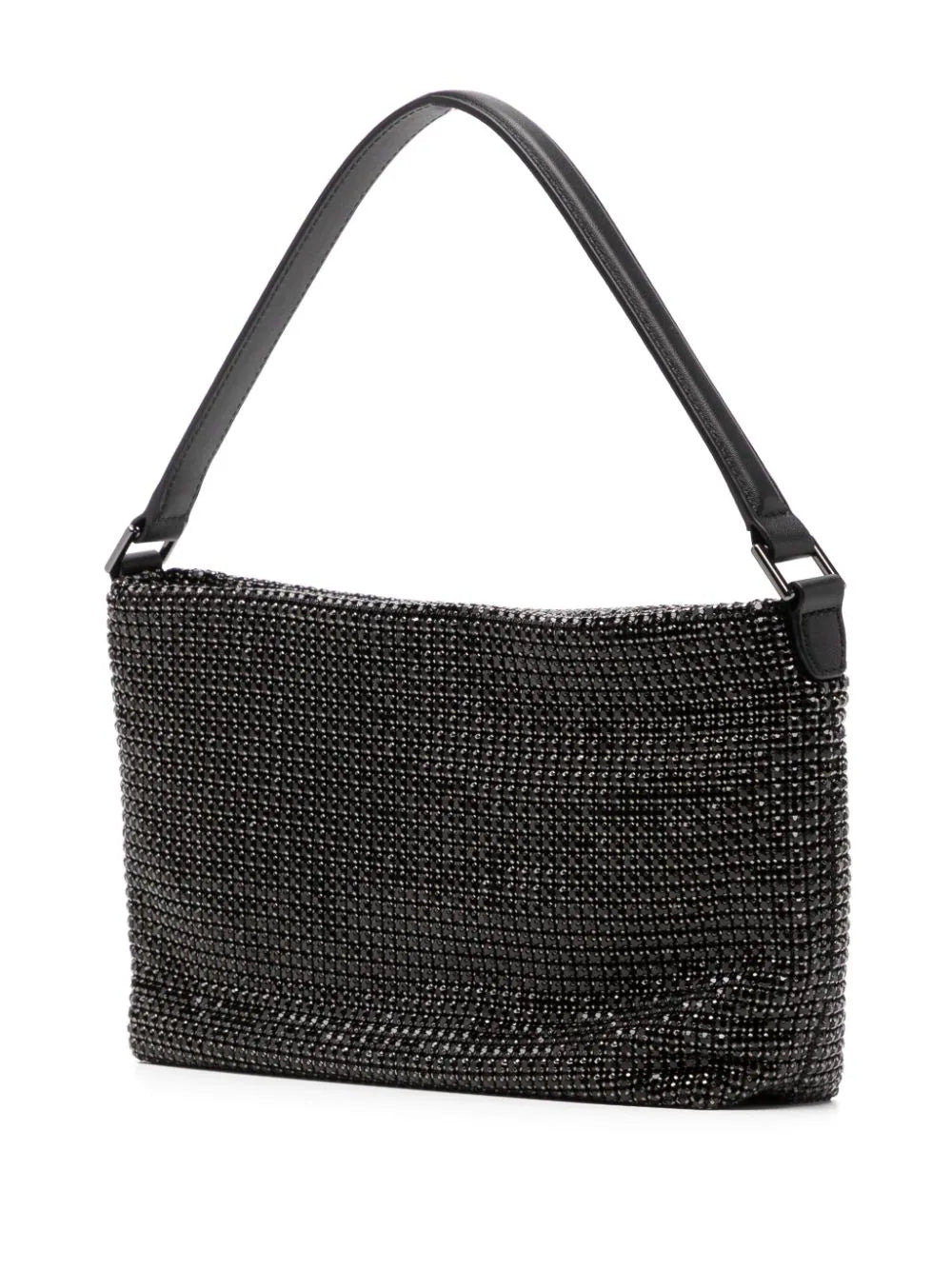 BLACK DIAMANTE MEDIUM HOBO BAG