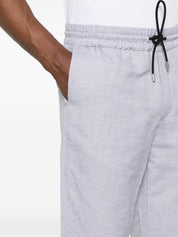 LINEN AND COTTON DRAWSTRING PANTS