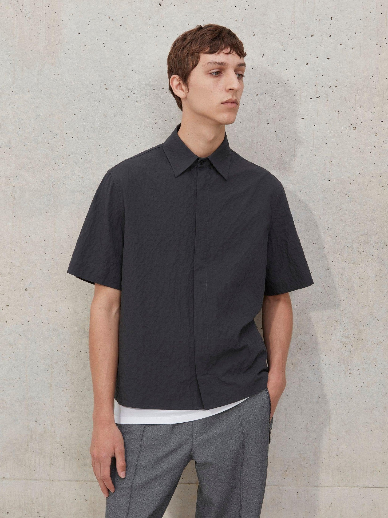 Neil barrett military shirt - carbon grey