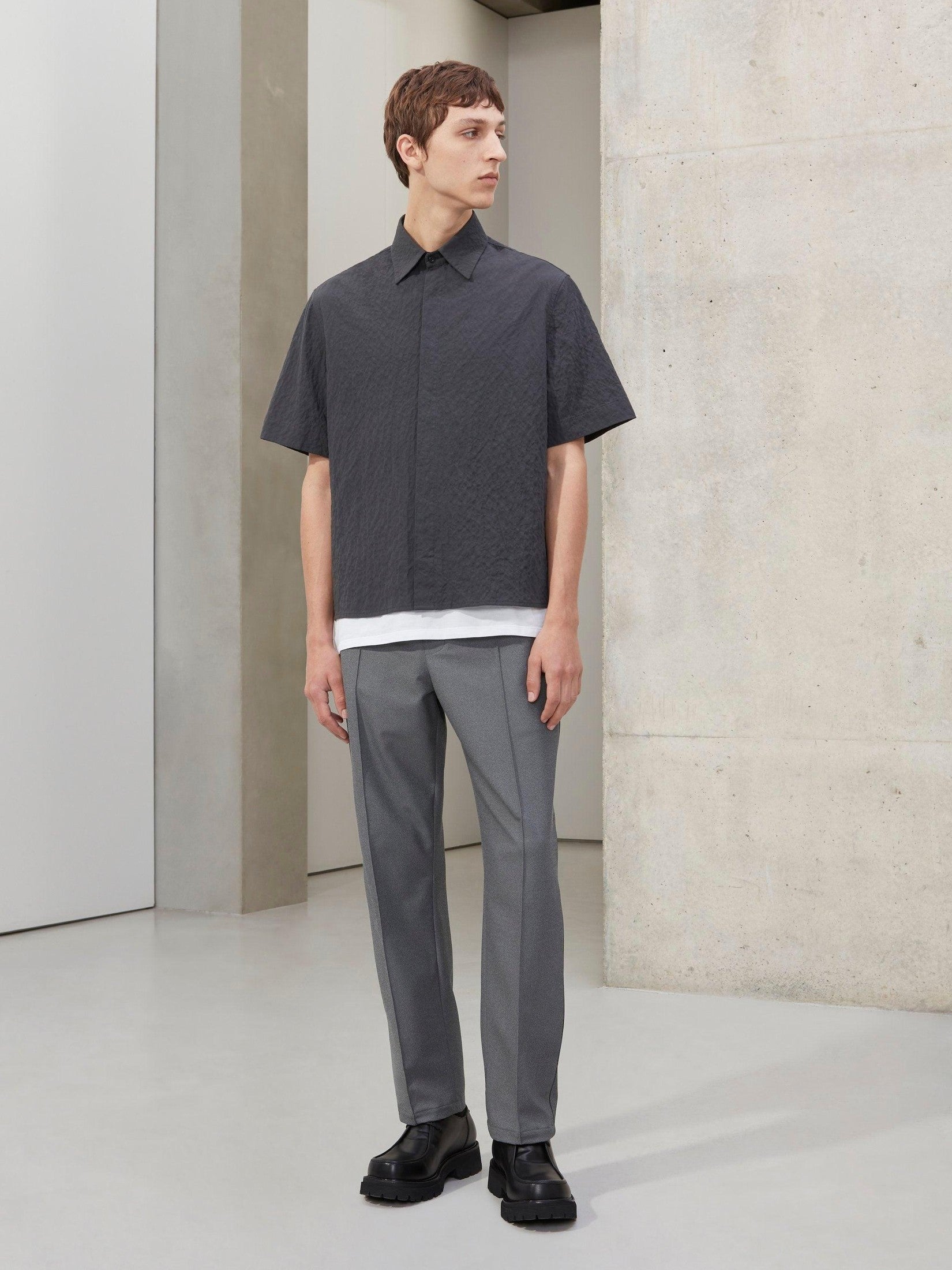 Neil barrett military shirt - carbon grey